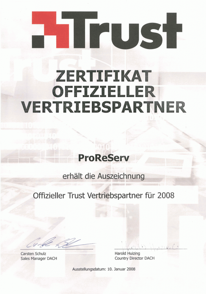 Auszeichnung Trust 2008